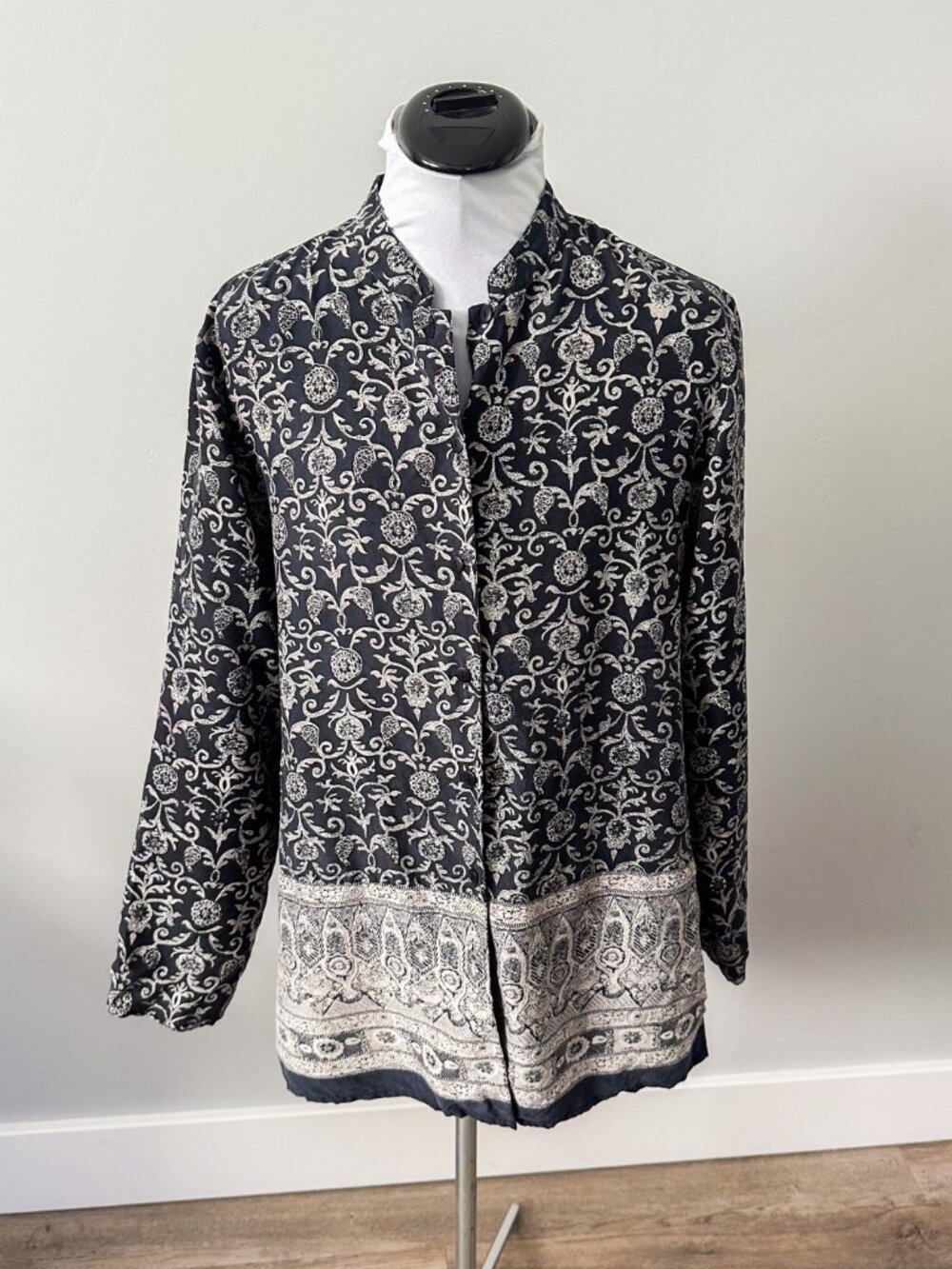 Vintage Anna and Frank Silk Button Down Tunic